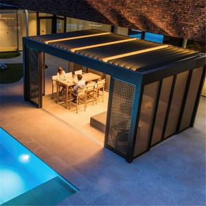 Pergola motorisée en aluminium rectangulaire de style classique, abri de jardin électrique pour villa, couverture de patio - Product Image 2