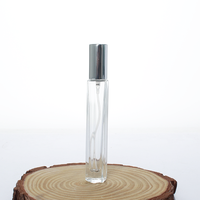 10 ML Carré Clair Décanter Bouteille Parfum 10 ML Vis Bouche Rechargeable Bouteille De Parfum En Verre