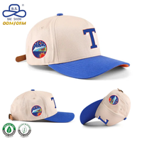 Casquettes de baseball ajustables à 5 panneaux, bicolores, avec broderie de patchs personnalisés, OEM ODM de qualité supérieure, pour le streetwear