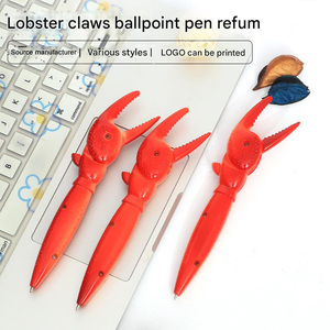 Stylo bille en plastique 1,0 mm, encre noire, <span class=keywords><strong>facile</strong></span> à recharger et à remplacer, design griffe de homard de dessin animé - Product Image 5