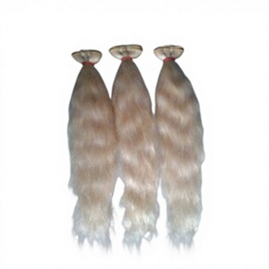 Extensiones de Cabello Virgen Remy Indio, Naturales, Sedosos, Lisos y Ondulados, Color Rubio 613, Doble Trama, Calidad Premium, 100 g - Product Image 3