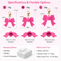 Étui à rouge à lèvres personnalisé en silicone en forme de nœud, porte-clés, support de tube de rouge à lèvres vide, breloque de sac, accessoire de mode, cadeau pour femmes, filles, amies