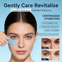 Masque Gel Hydratant Vegan pour les Yeux avec Vitamine C, Niacinamide, Aloe Vera, Acide Hyaluronique - Hydratant, Éclaircissant, Raffermissant pour Peaux Sèches