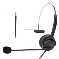 Casque mono simple face pour centre d'appels Casque d'affaires filaire USB avec microphone pour ordinateur de bureau PC tablette portable