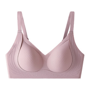 Sujetador inalámbrico push-up de ajuste cómodo, copa fija premium 3/4, para bustos pequeños, tejido sin costuras con patrón sólido. Directo de fábrica. - Product Image 6