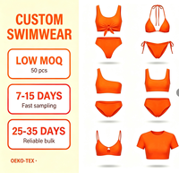 Maillot de bain bikini 3 pièces pour femme avec logo personnalisé, haut triangle et bas à nouer sur le côté, maillot de bain de luxe, tenue de plage, fabricant OEM ODM