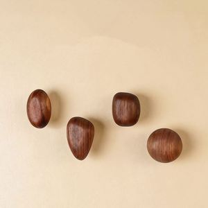 Black Walnut Wood Coat <b>Hooks</b> for Hanging Hat - Product Image 3