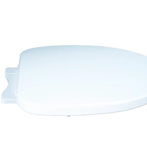 Couvre-siège de toilette blanc brillant de luxe avec protection anti-choc et surface antimicrobienne pour un environnement de salle de bain plus propre - Product Image 1
