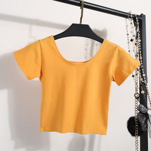 เสื้อยืดเอวสูงเข้ารูปแขนสั้นโชว์สะดือ - Product Image 4