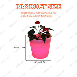 Maceta Moderna de Plástico con Luz LED Decorativa, Luz LED para Jardín, Maceta de Plástico Iluminada, <span class=keywords><strong>Mini</strong></span> Macetas de Plástico - Product Image 6