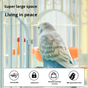 Plastik Kuş Kafesi Papağan Villası Geniş Alan Nefes Alabilen Katlanabilir Açık Hava Gözlem Kafesi Evcil Hayvan Malzemeleri - Product Image 2