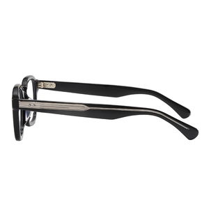 Lunettes de vue décontractées pour femmes MS 3007 en acétate, monture carrée, branches métalliques minimalistes, finition soignée, look sophistiqué - Product Image 5