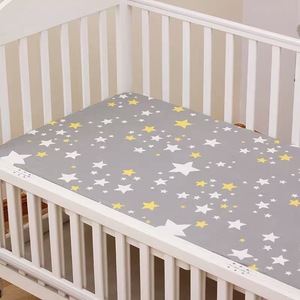 Hongbo Tùy Chỉnh 100% Cotton Jersey Knit Cot Tấm Thiết Lập Cá Nhân Bán Buôn Bé Tấm Ga Giường Sơ Sinh Được Trang Bị Giường Cũi Tấm - Product Image 2