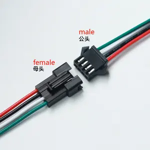 Ledlamp Mannelijke 4-Pins Stekker Smp-04v-bc Enkele Pcb Kit 2.54Mm Famale Header Sm Connector Pigtail Kabel