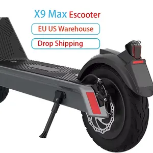 Ab abd stok HX X9 Max Scooter Electrico 10 inç Ultra geniş Tubeless lastik 40 Mph elektrikli Scooter 1000 Watt elektrikli Scooter