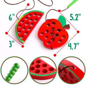 Juguete de cordones <span class=keywords><strong>Montessori</strong></span> para niños y niñas de 2, 3, 4 y 5 años - Product Image 4