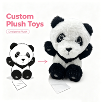 Peluche Panda Personnalisée en Gros, Jouet Doux et Moelleux, OEM ODM, Logo Personnalisé, Coton PP, Cadeau d'Anniversaire pour Enfants, CE EN71 ASTM