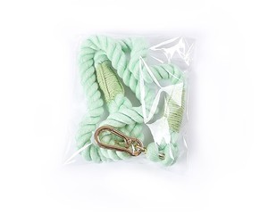 Corde en coton à motif solide de luxe et laisses de marche pour chiens en acier ensembles de colliers pour animaux de compagnie - Product Image 5