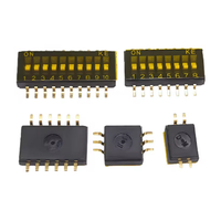 SMD SMT Schiebeschalter 1P 2P 3P 4P 5P 6P 8P 10P 1,27mm Positionierung DIP Schwarz Pitch-Kippschalter Schwarzer Schnappschalter