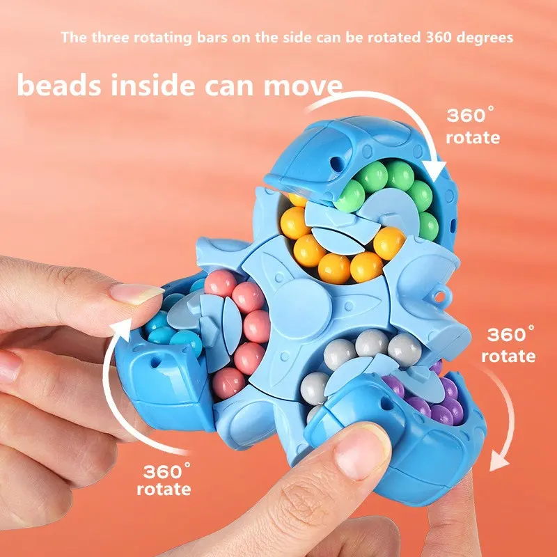 Hot Selling Magic Beans With Fingertip Rotating Decompression Toy Fingertip Rotating Magic Beans Fidget Spinner Toy