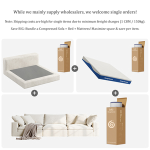 Ghế sofa giường đa năng bằng vải mút cao cấp 45D, đóng gói chân không, nén nhỏ gọn, phù hợp với không gian nhỏ, biệt thự - Xuất xưởng trực tiếp - Product Image 3