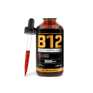 Cairan tetes Sublingual Vitamin B12 cairan penuh metilobalamin adenosil & hidroksi B12 energi suasana hati & dukungan kekebalan tubuh 60ml dewasa - Product Image 1