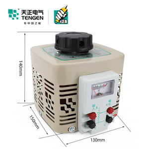 Tengen เครื่องควบคุมแรงดันไฟฟ้าเฟสเดียว0-250V 500W หม้อแปลงไฟฟ้าพร้อมมิเตอร์สำหรับลวดความร้อน - Product Image 1