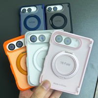 Étui de téléphone de luxe antichoc avec anneau magnétique pour iPhone DUO, protection d'objectif lisse en TPU+PC