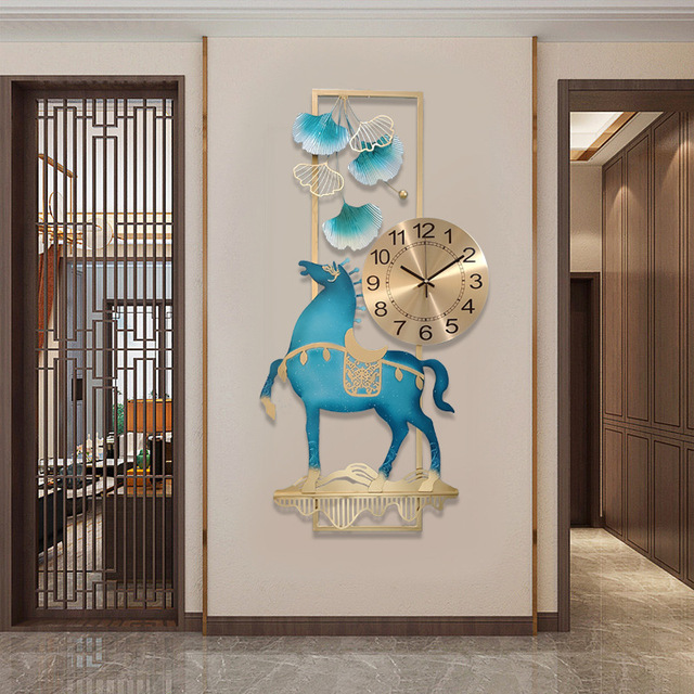 Nordic Creative Metal Hanging Wall Clock, Living Room Household Fashion Wall Clock, Luxury Modern Wall Decoration