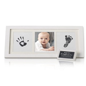 Bé Máy tính để bàn trang trí dấu chân và dấu tay Craft <span class=keywords><strong>Ink</strong></span> Pad tùy chỉnh khung gỗ <span class=keywords><strong>Kit</strong></span> - Product Image 1