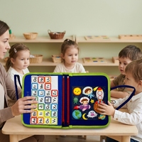 Livre d'activités Montessori personnalisable pour la maternelle, livre sensoriel en feutre silencieux, livre d'autocollants magiques pour l'apprentissage précoce des bébés, jouets pour enfants et tout-petits