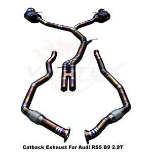 ท่อไอเสีย Vortex Lightweight Gold Titanium Catback สำหรับ Audi RS5 B9 2.9T ปี 2019-2025 ระบบแข่งขัน Track-Spec - Product Image 4