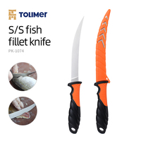 Pisau Fillet Ikan TOLIMER PK-1074 Berkualitas Tinggi 5cr15mov dengan Sarung PP, Bilah Tajam 6-7.9 inci untuk Memotong/Mengiris, Berbagai Warna