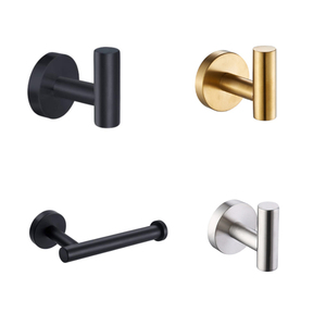 Set di accessori da bagno di lusso con pennello nero oro cinese di fabbrica cinese di Design moderno - Product Image 2