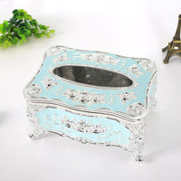 Nouveauté, boîte à mouchoirs en acrylique décorative pour la maison, utilisation domestique et hôtelière, boîtes à mouchoirs dorées et blanches