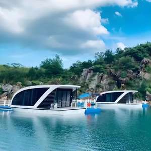 Spazi abitativi panoramici galleggianti ritiri modulari di lusso abitazioni acquatiche lungomare case galleggianti <span class=keywords><strong>Resort</strong></span> bagni cucina parco bagno - Product Image 1