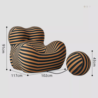 Canapé simple moderne Meubles de luxe pour la maison et la chambre à coucher Salon Fauteuil boule Canapé compressé sous vide