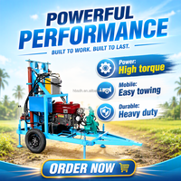 Petite machine de forage de puits d'eau diesel tractable CE 35HP pour l'irrigation agricole, équipement de forage rotatif hydraulique