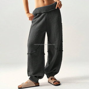 <span class=keywords><strong>Pantaloni</strong></span> Cargo Lavorati a Maglia Personalizzati da Donna, <span class=keywords><strong>Pantaloni</strong></span> Larghi <span class=keywords><strong>con</strong></span> Texture Soffice, <span class=keywords><strong>Pantaloni</strong></span> Invernali <span class=keywords><strong>con</strong></span> Bordi Sfrangiati - Product Image 4