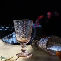 Gobelets à vin rouge en verre vintage de 10 oz, verres à eau colorés pour les fêtes de mariage, les vacances, les anniversaires