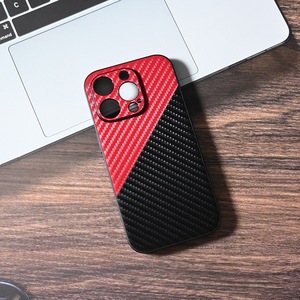 In fibra di carbonio testurizzata in pelle per <span class=keywords><strong>Apple</strong></span> <span class=keywords><strong>iPhone</strong></span> 13 <span class=keywords><strong>14</strong></span> 15 16 <span class=keywords><strong>Pro</strong></span> Max Cover posteriore Anti-drop semplice <span class=keywords><strong>custodia</strong></span> per telefono Premium - Product Image 6