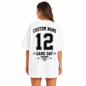 T-shirt personnalisé pour maman de joueur de basket, nom et numéro d'équipe, esprit d'équipe, vêtement de supporter, tenue de jour de match - Product Image 3