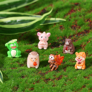 Figuras de animales en miniatura, decoración de jardín de resina, animales lindos para interiores y exteriores, accesorios para macetas de plantas - Product Image 2