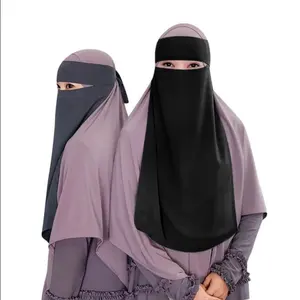 利曼英工厂供应高品质沙特尼卡布伊斯兰一层妇女尼卡布面纱