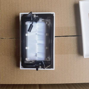 Plaque murale multimédia de type USA avec insert de passage pour câbles basse tension et plaque décorative - Product Image 6