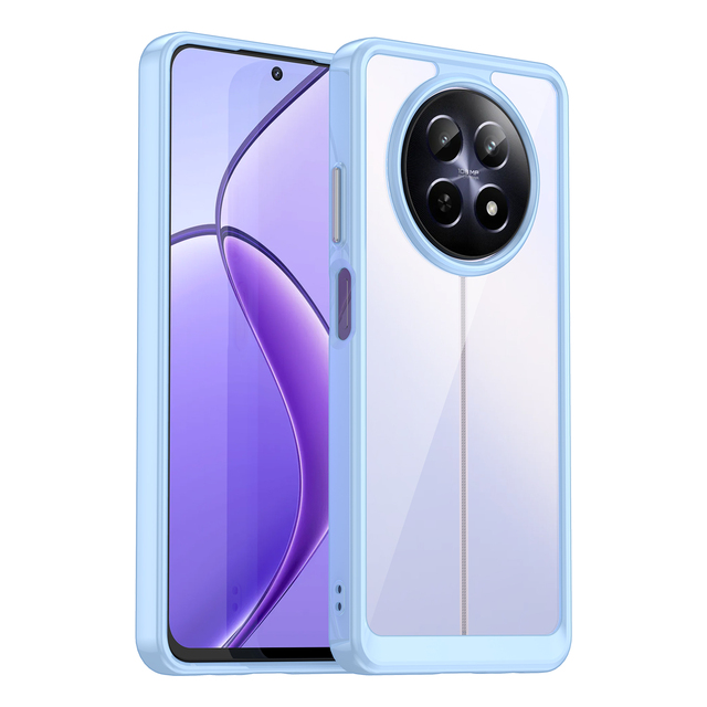 Shockproof Hybrid 3 in 1 Tough Acrylic Hard PC Back Soft TPU Frame Case Cover With Inner 4 Corner for Realme 13 5G