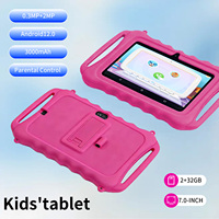 Nouveau support de bureau pour tablette enfant 7 pouces HD Android 12 MTK 2 Go, aide pédagogique pour les devoirs, mode concentration, WiFi, GSM, déverrouillage facial, vente en gros