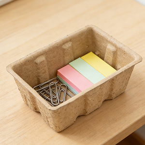 Boîte en pulpe de fibres naturelles, organisateur de rangement biodégradable, fournitures d'emballage écologiques pour la France et l'Italie - Product Image 6