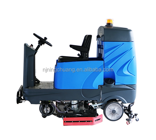 New X200 Electric Ride-On 200L Water Tank Floor Scrubber Machine Two Rollers Heavy Duty Self-Propelled Robot Cleaner 650W Motor
