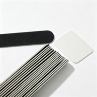 Lot de 12 limes à ongles jetables en bois double face, grain 100/180, pour manucure et pédicure à domicile ou en salon